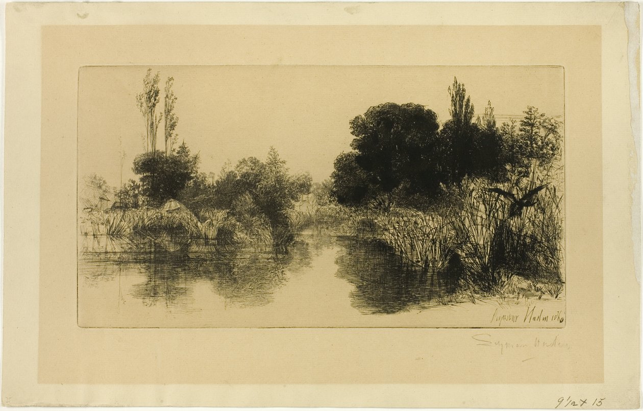 Shere Mill Pond, nr II (duża płyta) autorstwa Francis Seymour Haden