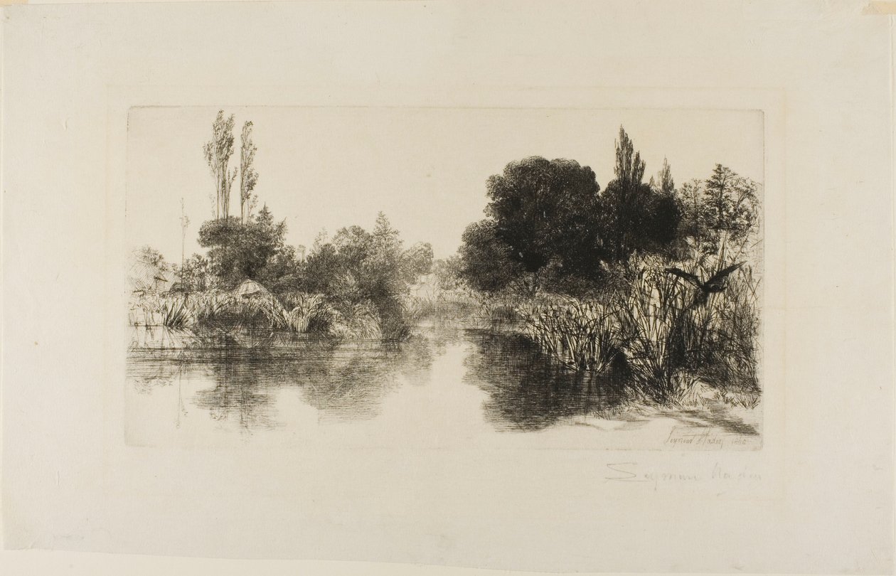 Shere Mill Pond, nr II (duża płyta) autorstwa Francis Seymour Haden