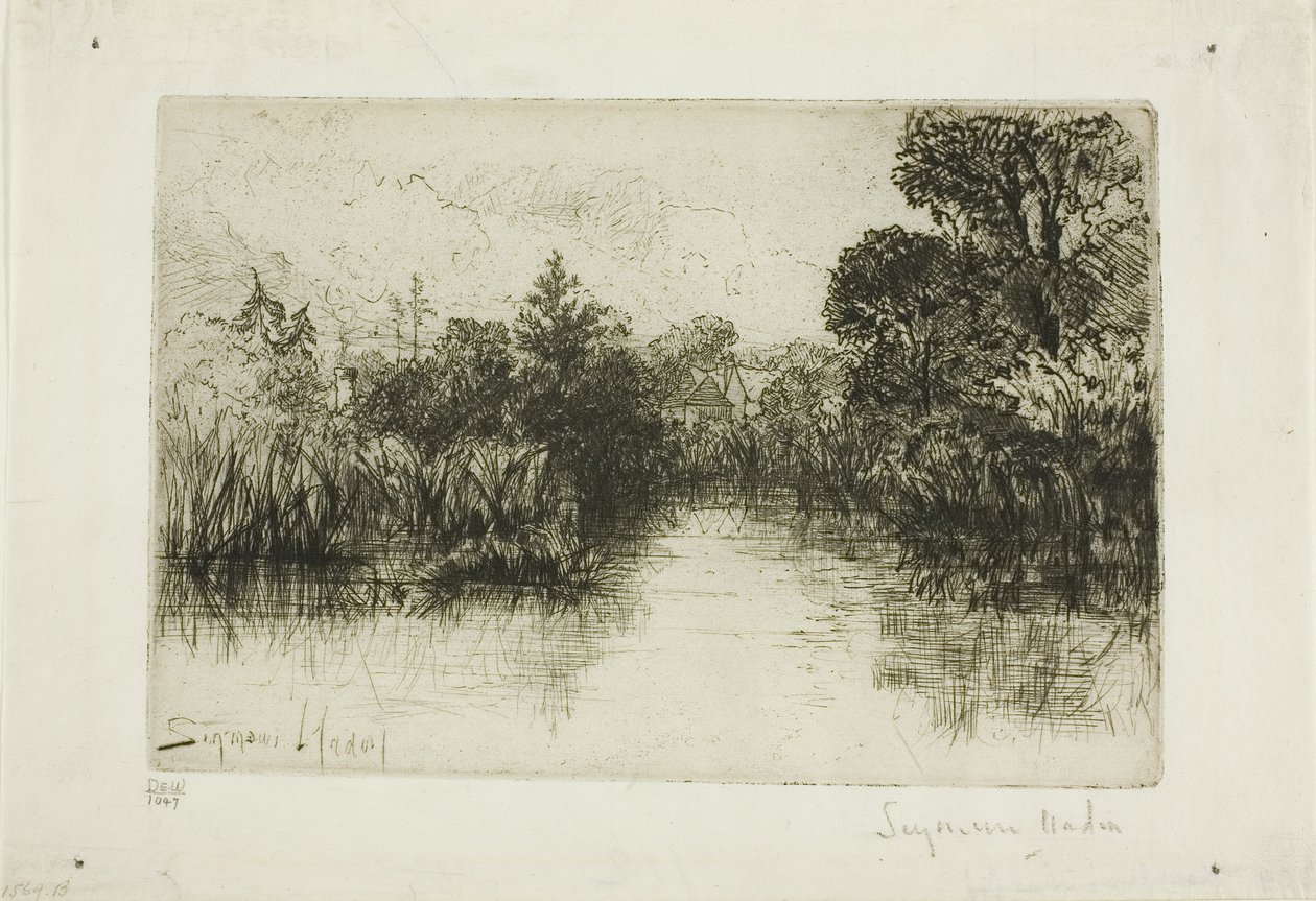 Shere Mill Pond, nr I (mały talerz) autorstwa Francis Seymour Haden