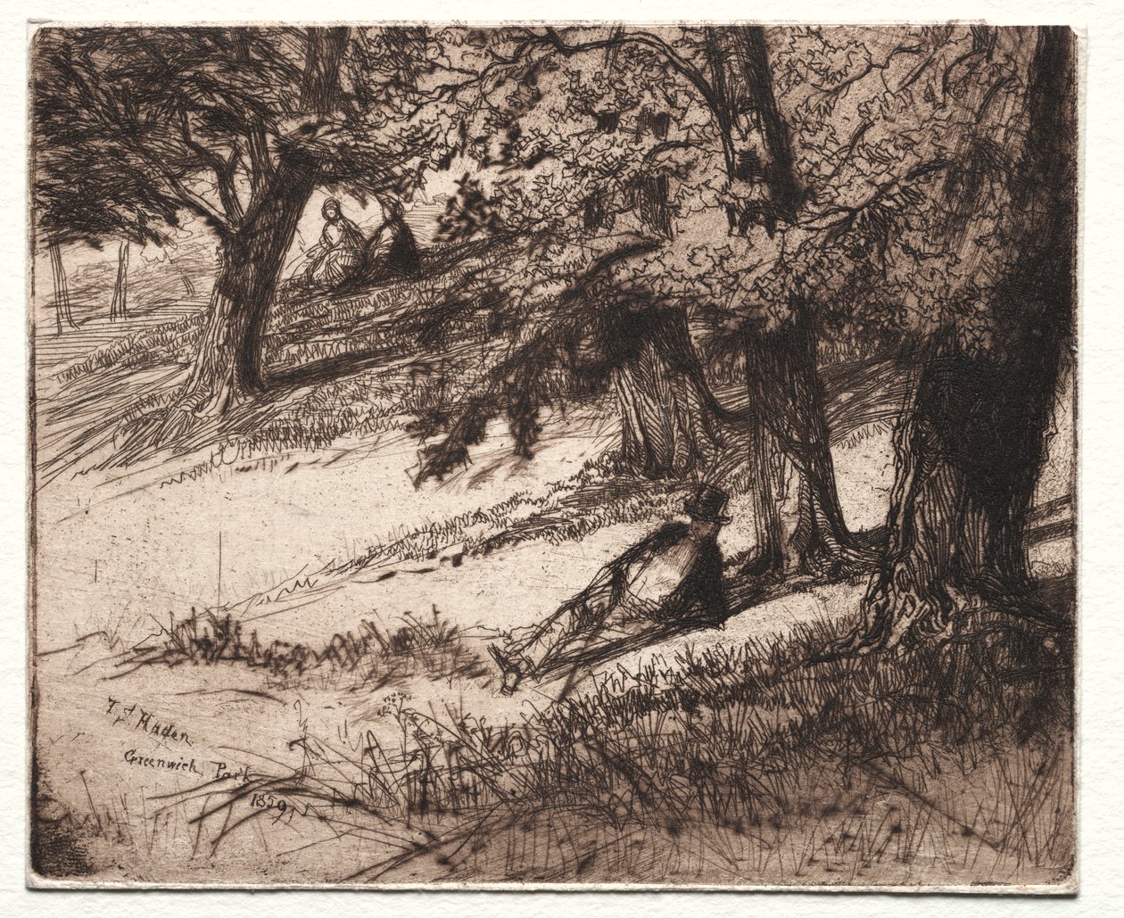 Pod dachem autorstwa Francis Seymour Haden