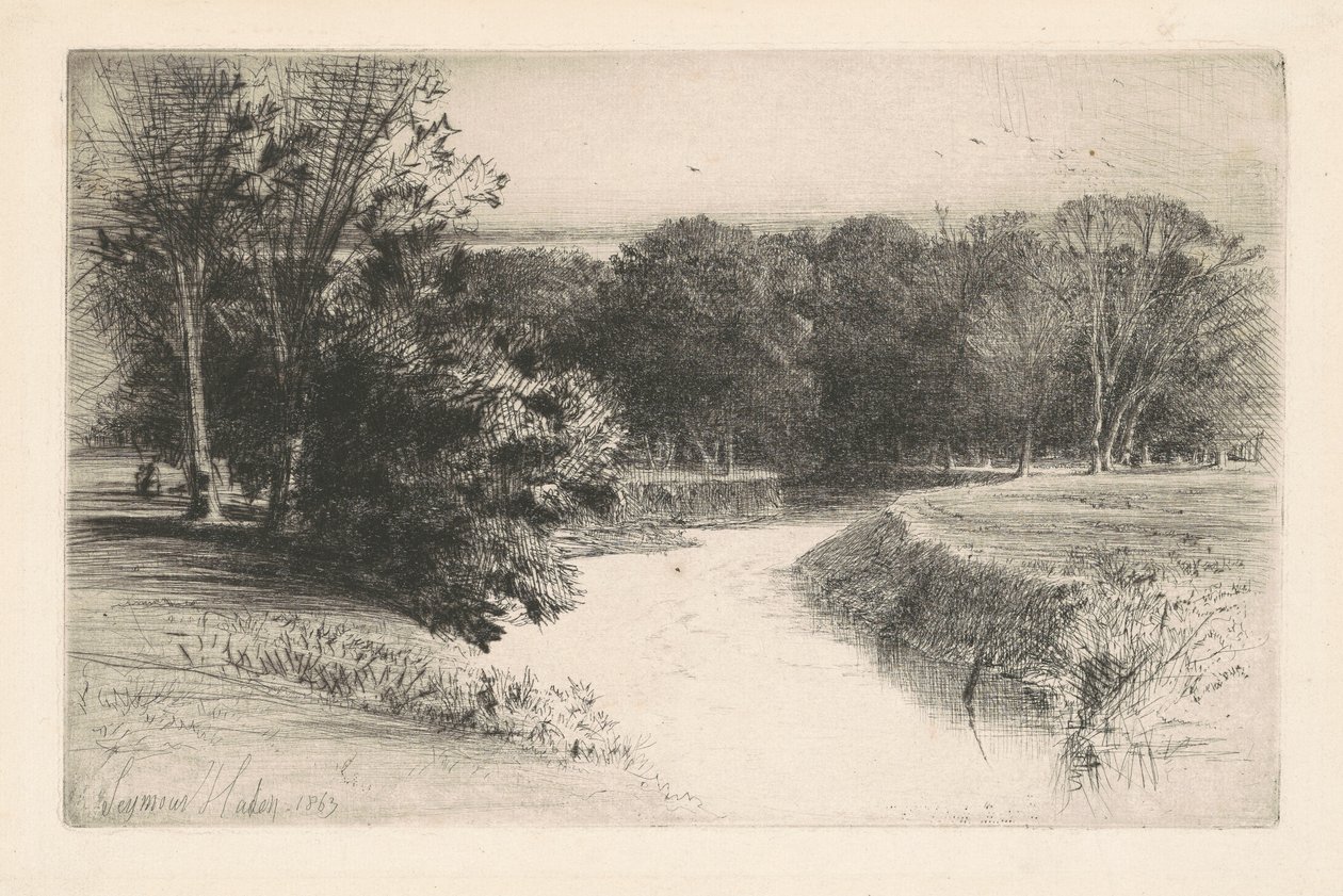 Zachód słońca w Irlandii autorstwa Francis Seymour Haden