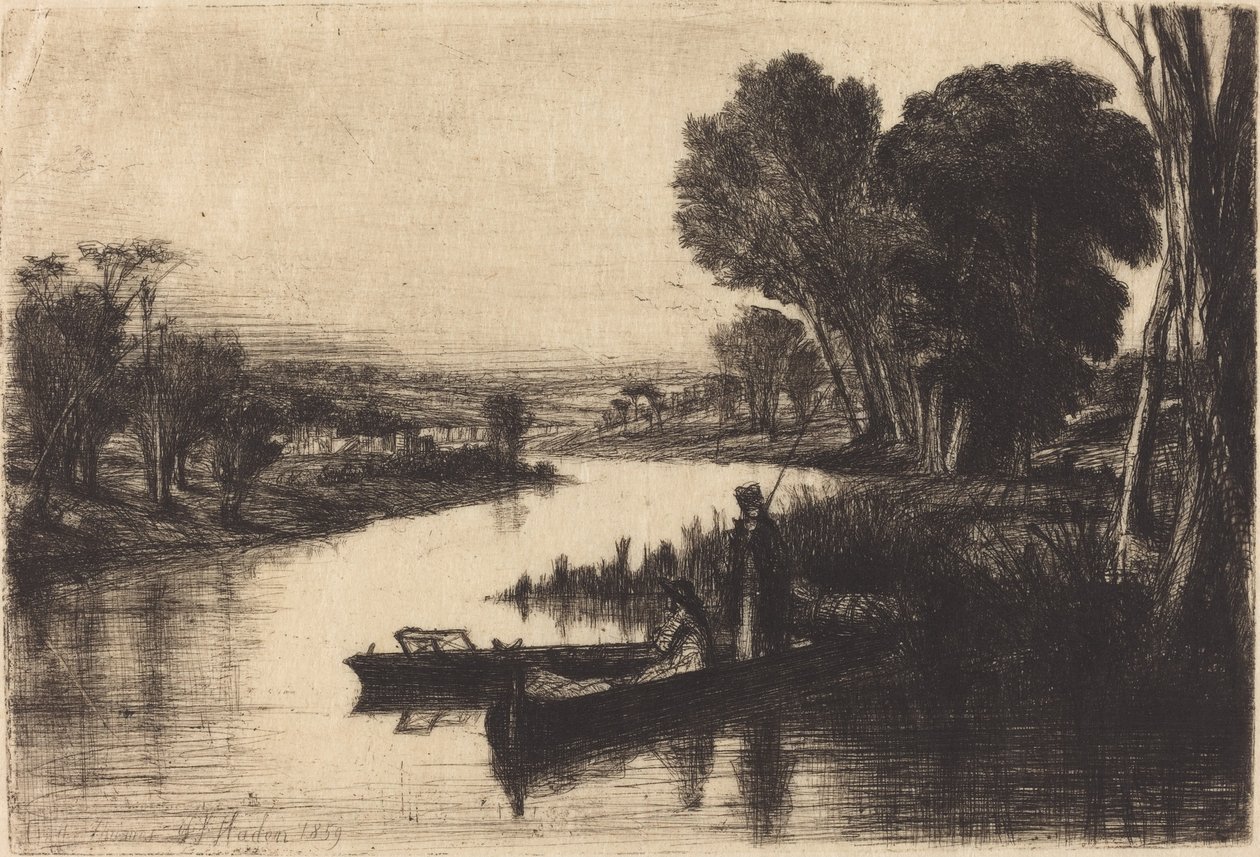 Rybacy z Tamizy autorstwa Francis Seymour Haden