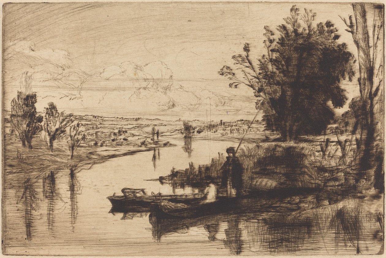 Rybacy z Tamizy autorstwa Francis Seymour Haden