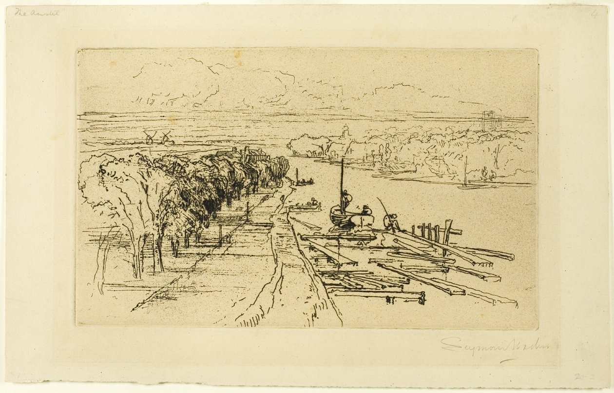 Amstel, nr II autorstwa Francis Seymour Haden