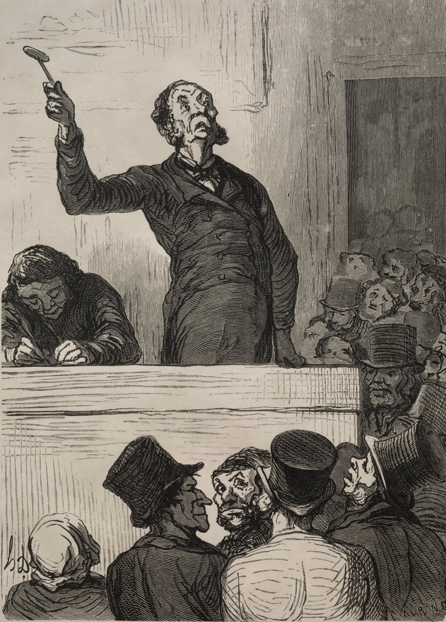 Sala aukcyjna: Licytator autorstwa Francis Seymour Haden