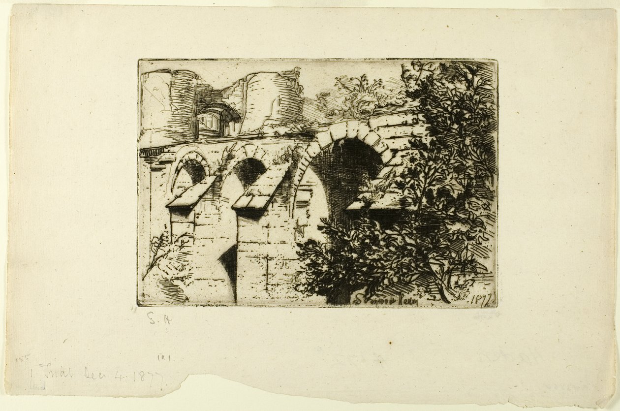 Most Zamkowy autorstwa Francis Seymour Haden