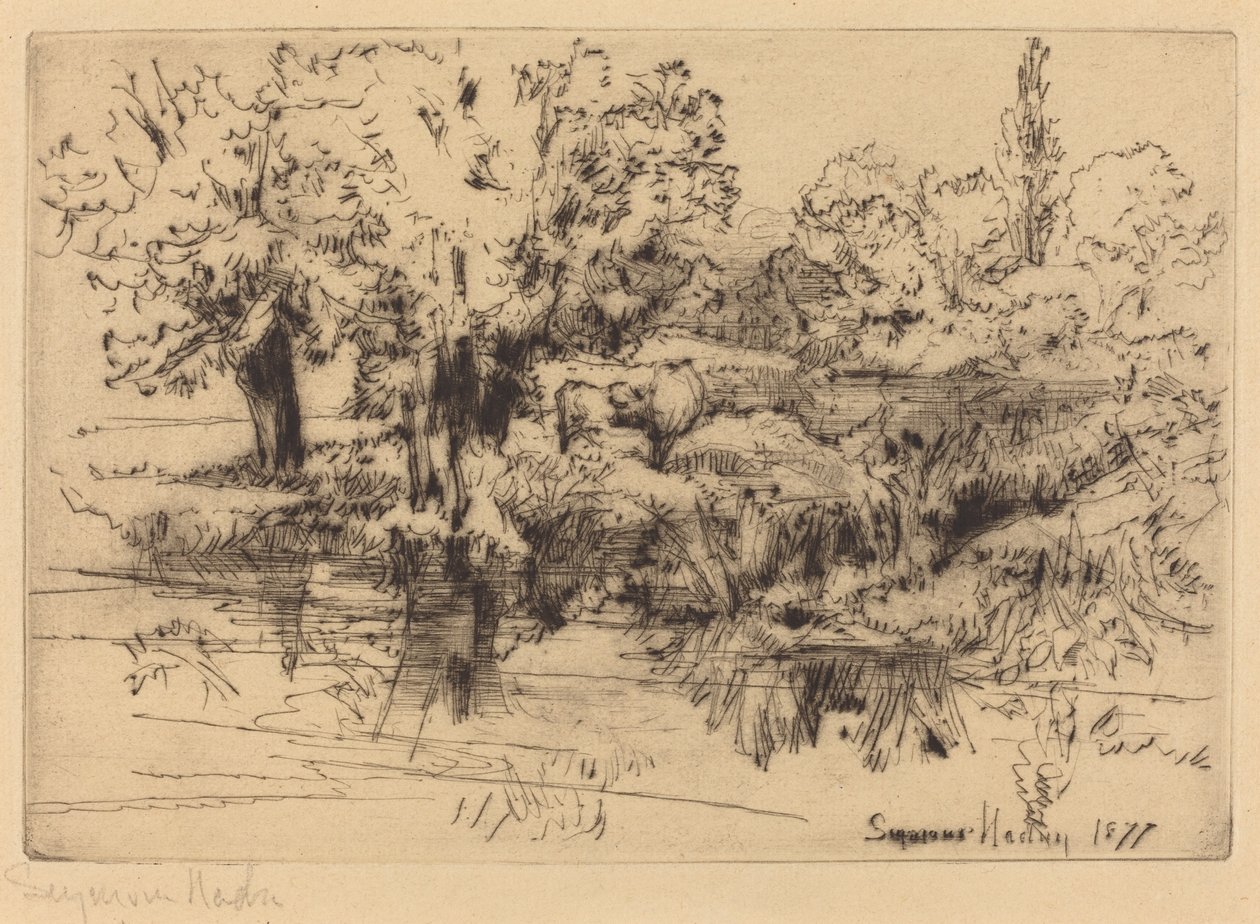 Trzy krowy autorstwa Francis Seymour Haden