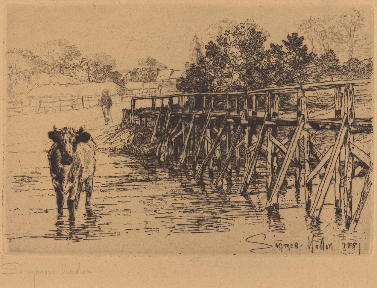 Wioska Ford autorstwa Francis Seymour Haden