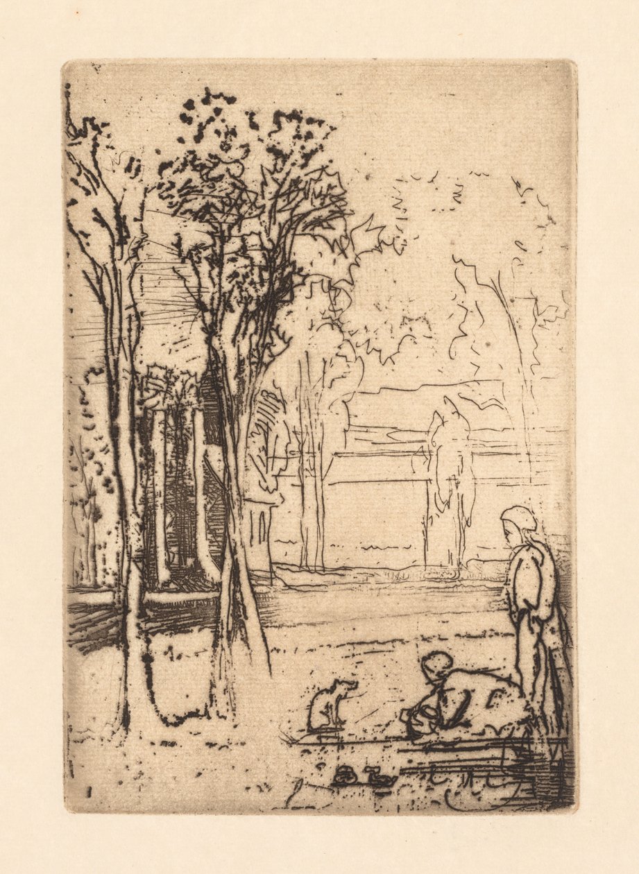 Farma trzech drzew, 1879. autorstwa Francis Seymour Haden