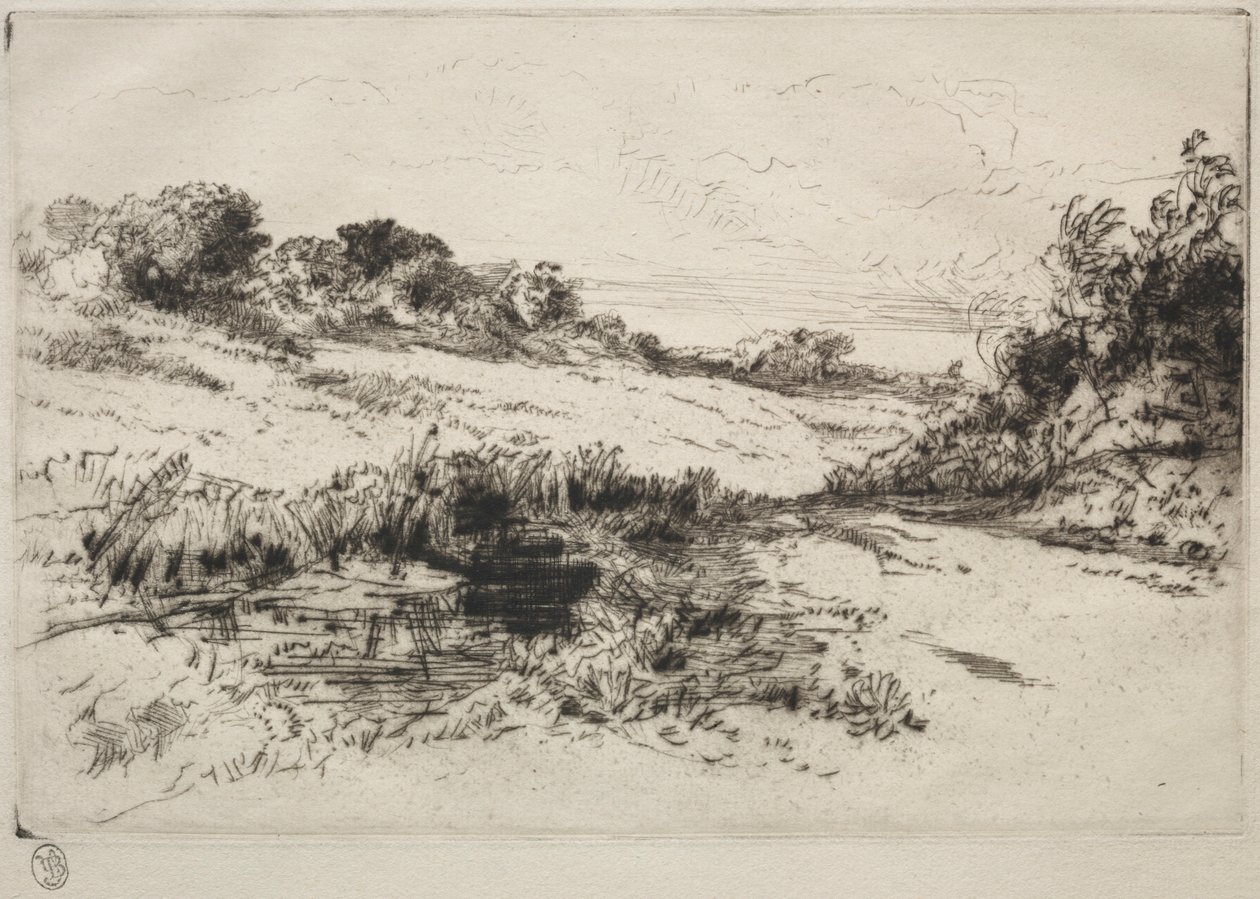 Windmill Hill, nr 1, ok. godz. 1877 i później. autorstwa Francis Seymour Haden