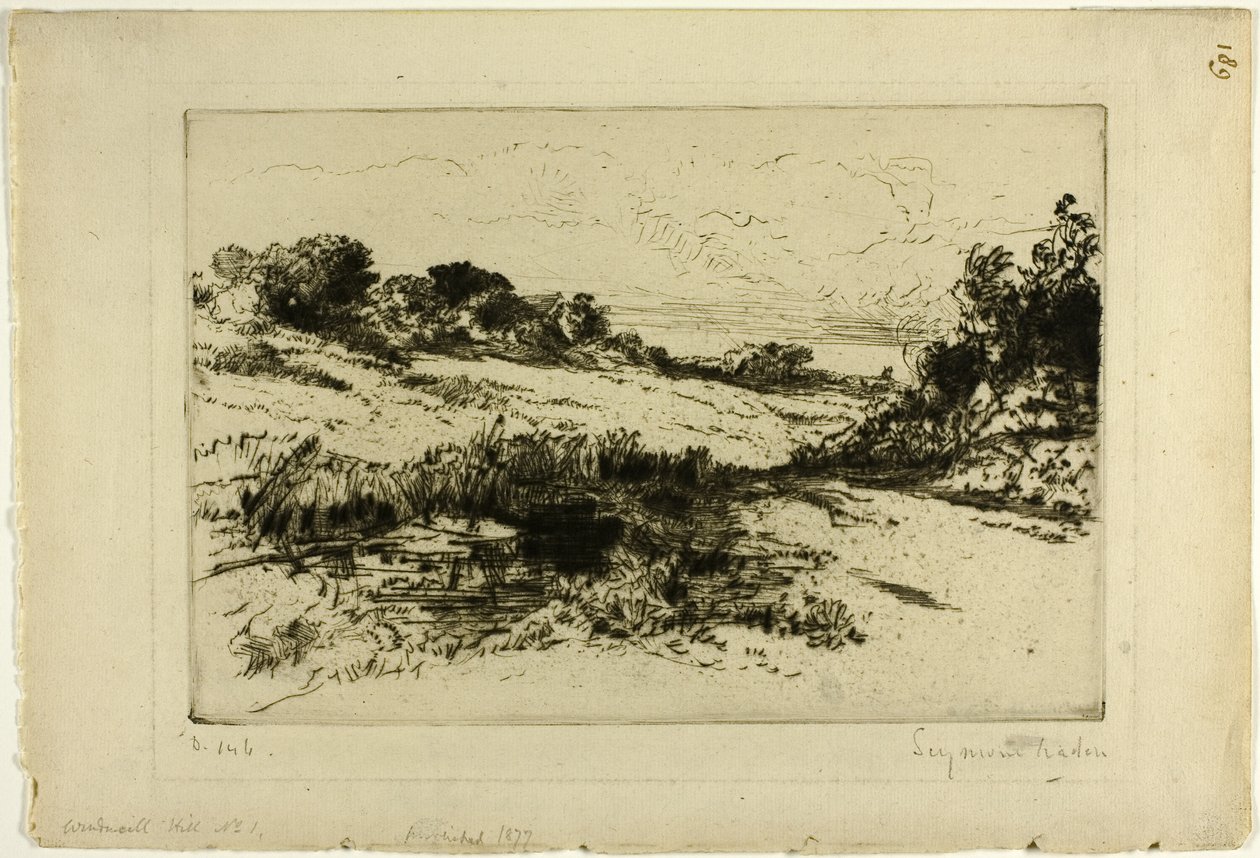 Windmill Hill, nr I autorstwa Francis Seymour Haden
