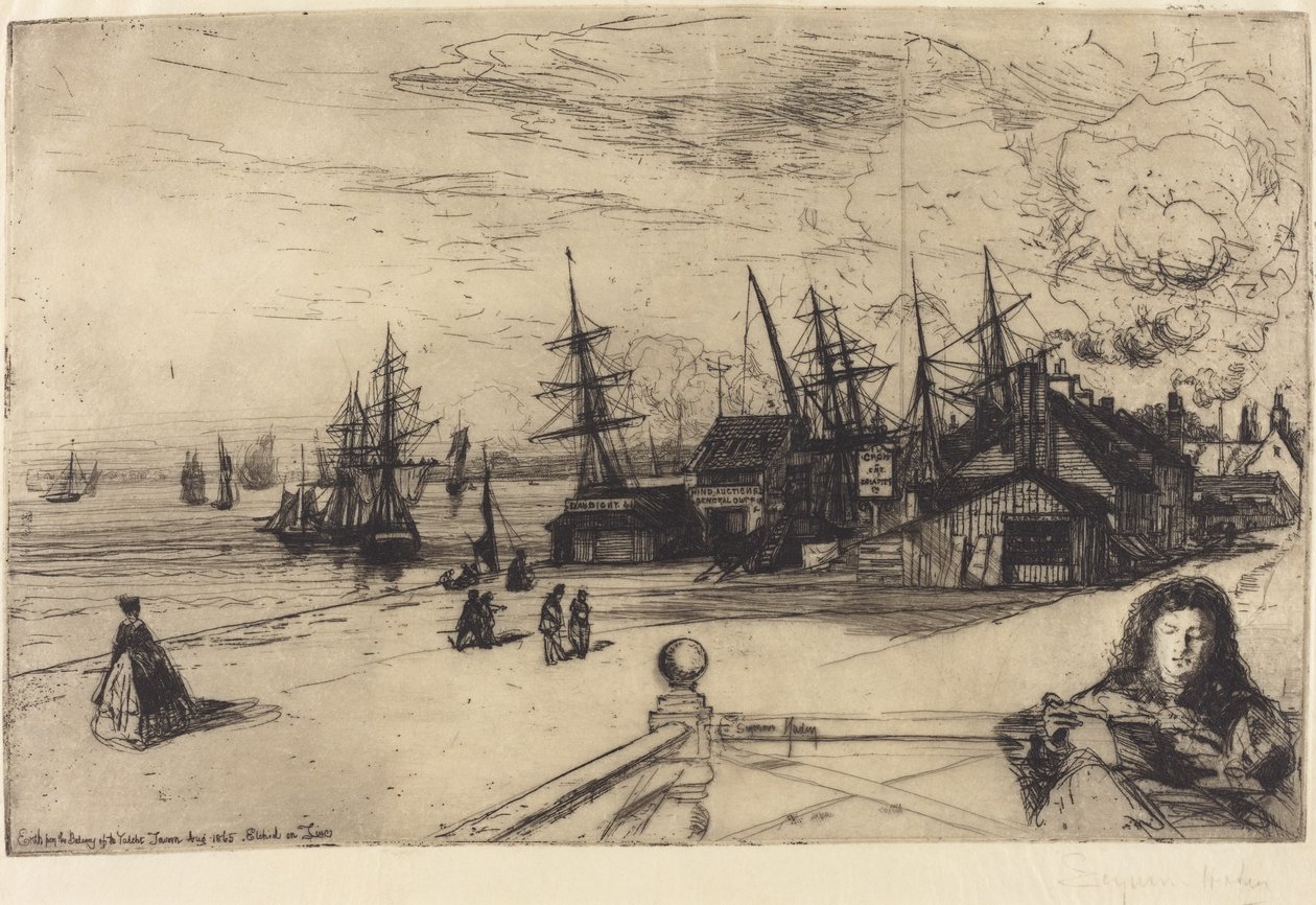Tawerna Jachtowa, Erith autorstwa Francis Seymour Haden