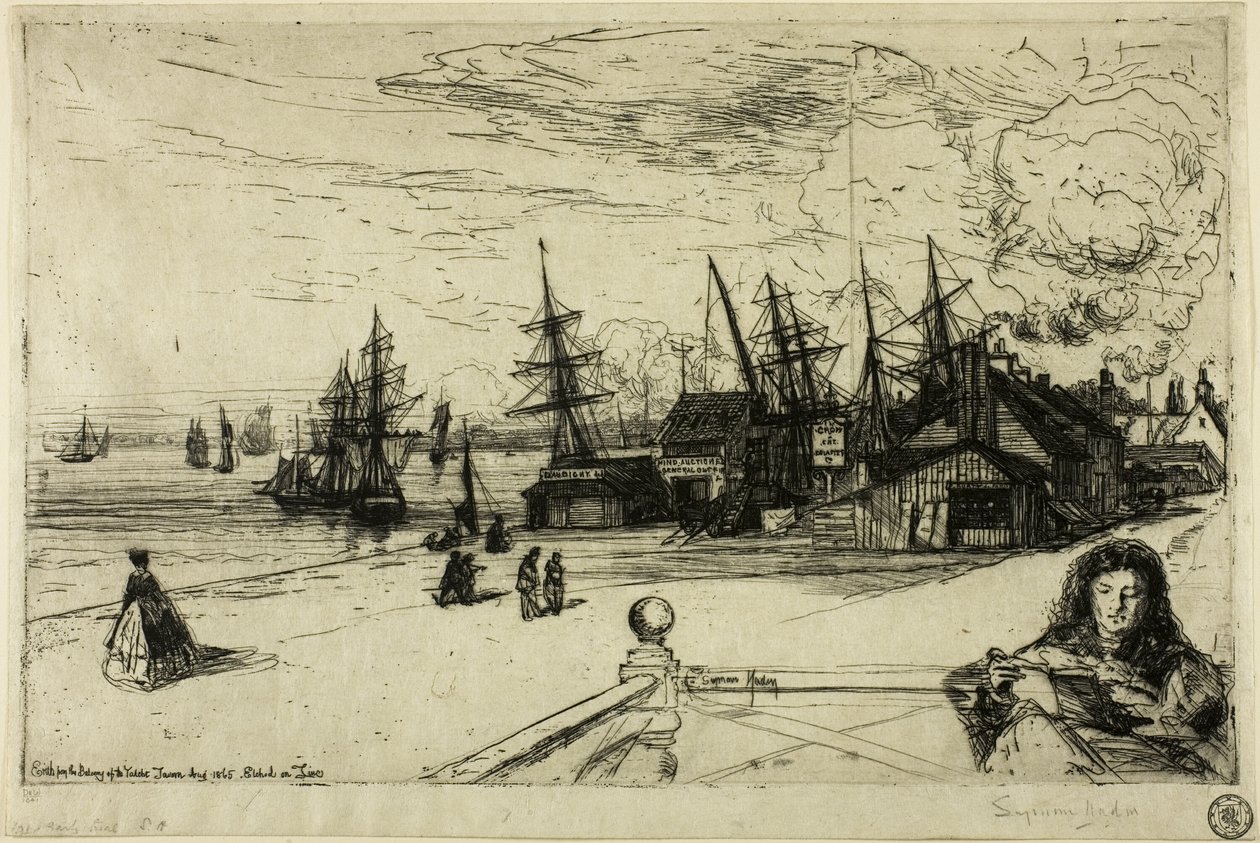 Tawerna Jachtowa, Erith autorstwa Francis Seymour Haden