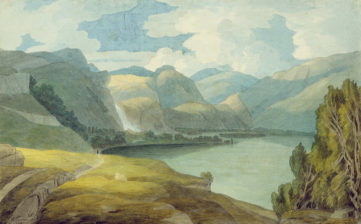 Derwentwater patrząc na południe autorstwa Francis Towne