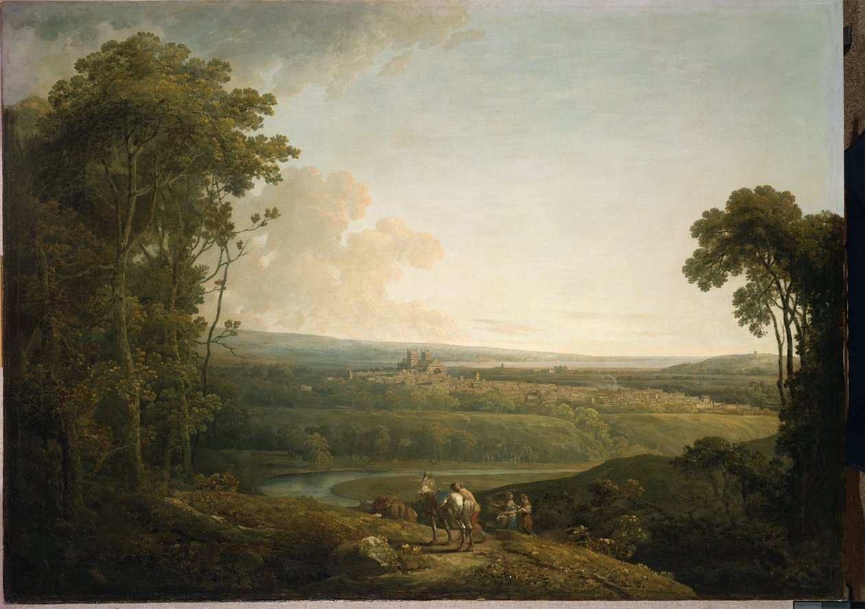 Exeter widziany z Exwick autorstwa Francis Towne