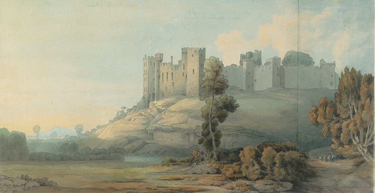 Zamek Ludlow, Shropshire, 1777 autorstwa Francis Towne