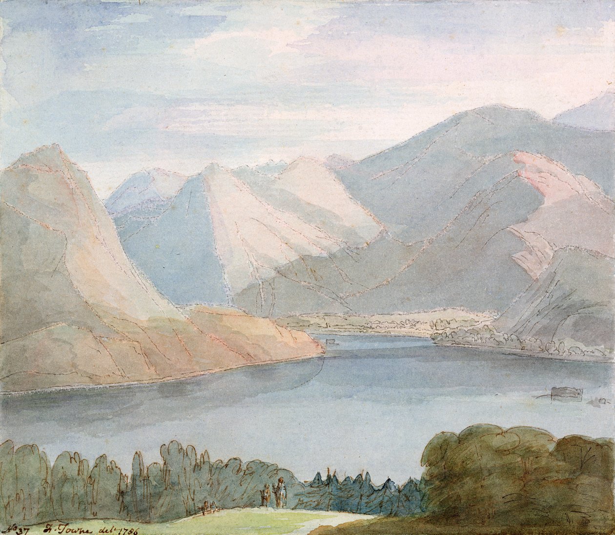 Ullswater z parku Gowbarrow autorstwa Francis Towne