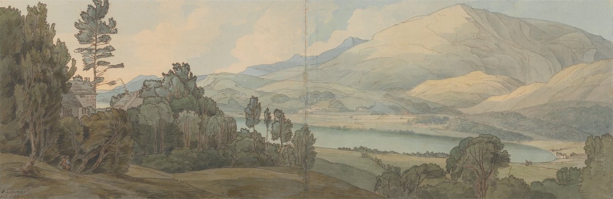 Widok na jezioro Coniston, Lancashire autorstwa Francis Towne