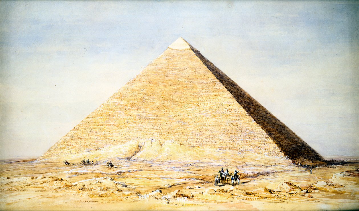 Wielka Piramida Cheopsa w Gizie, Egipt, IV dynastia, Stare Państwo, 26 wiek pne 1831 autorstwa Francis Vyvyan Jago Arundale
