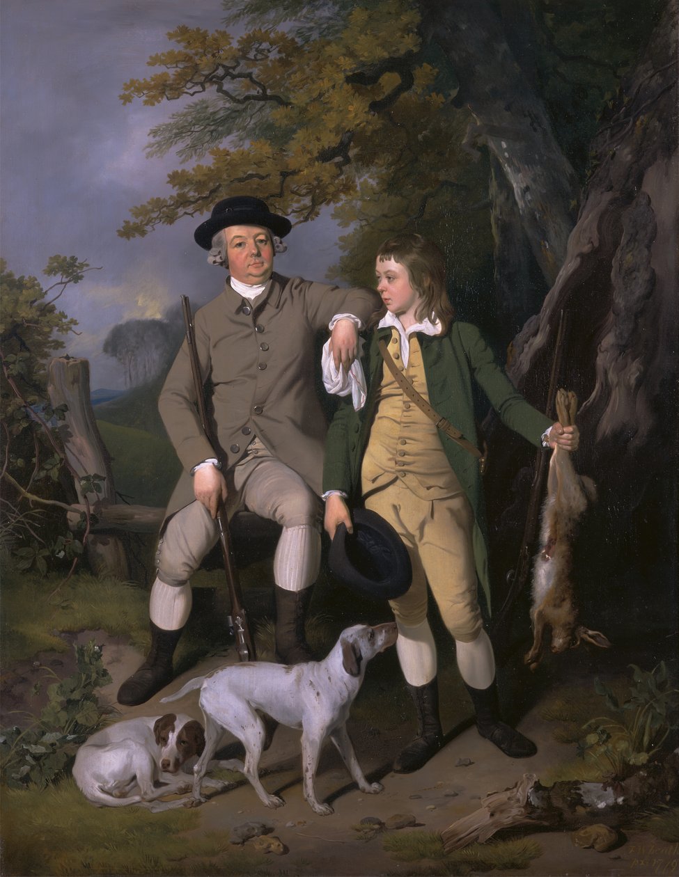 Portret sportowca z synem, 1779. autorstwa Francis Wheatley
