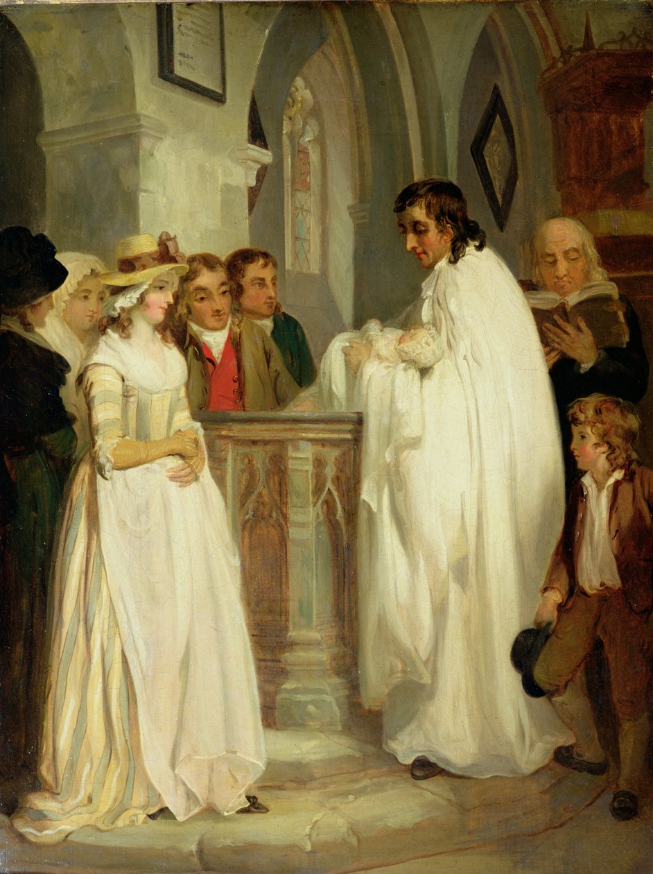 Chrzest (olej na płótnie) autorstwa Francis Wheatley