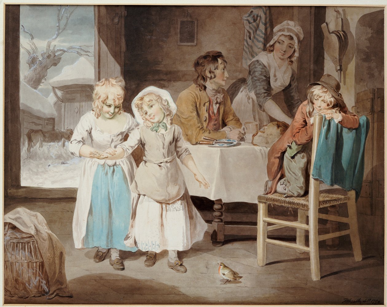Domowy Robin, 1794 autorstwa Francis Wheatley