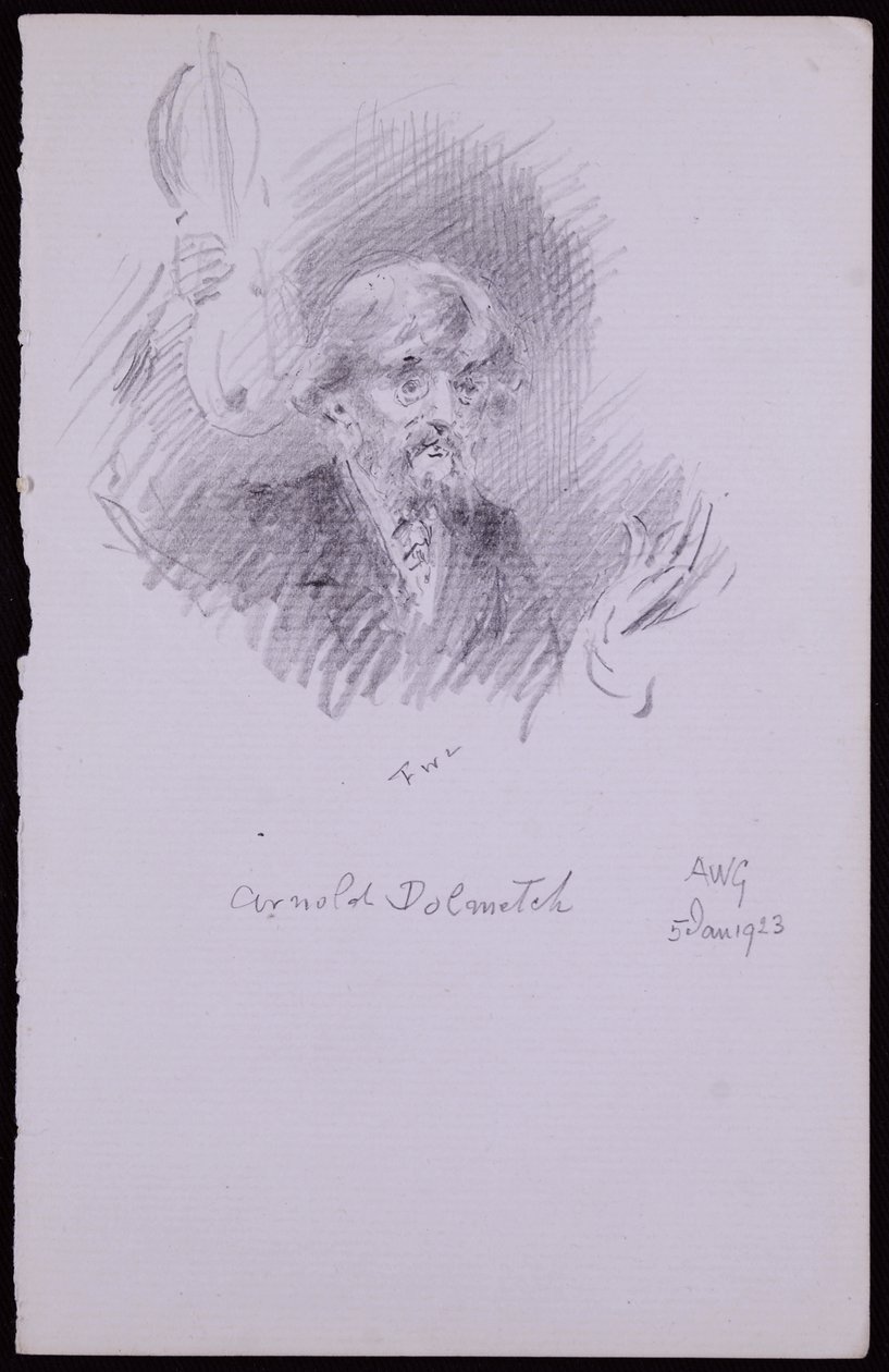 Portret Arnolda Dolmetscha autorstwa Francis Wilfred Lawson