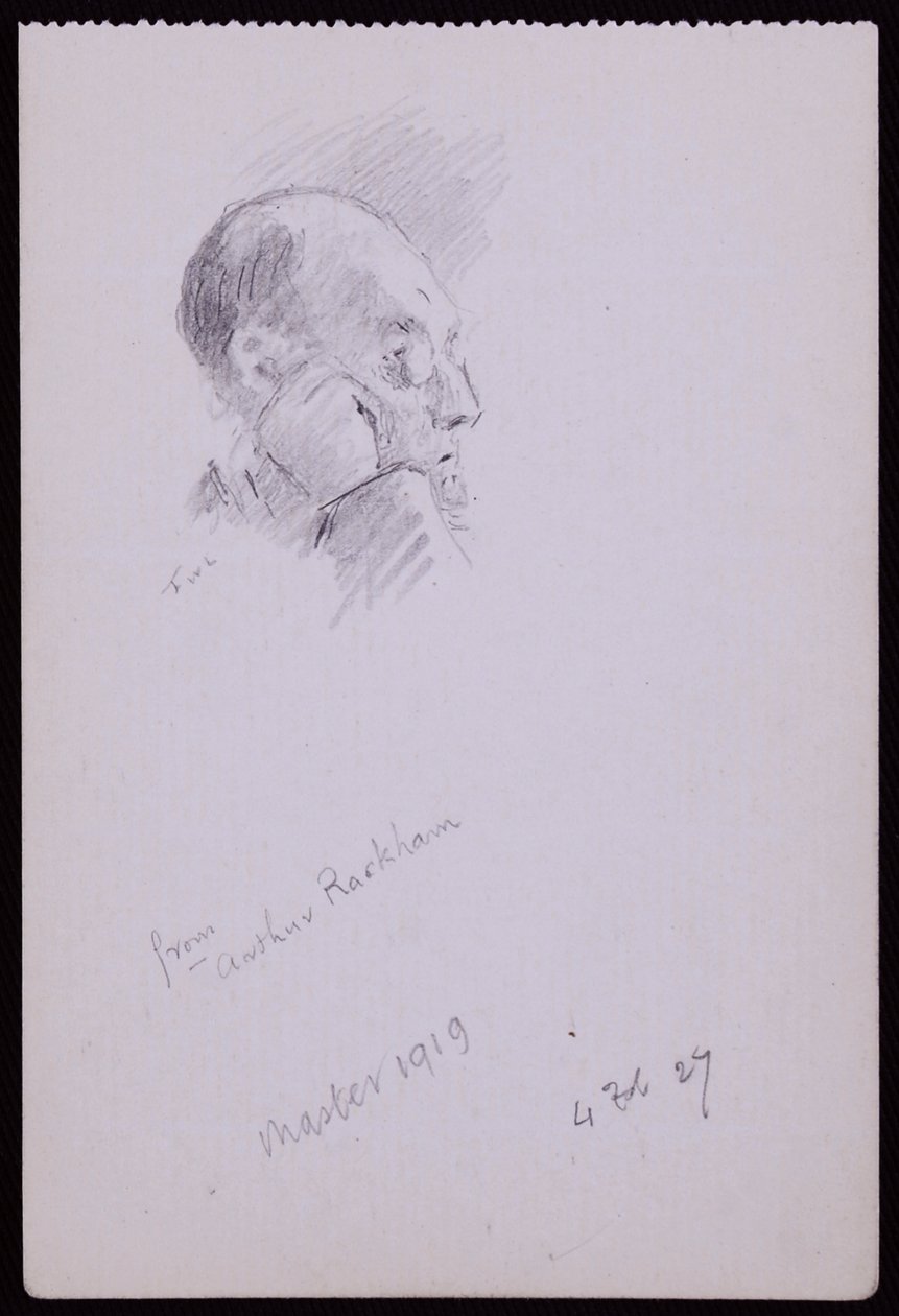 Portret Arthura Rackhama autorstwa Francis Wilfred Lawson