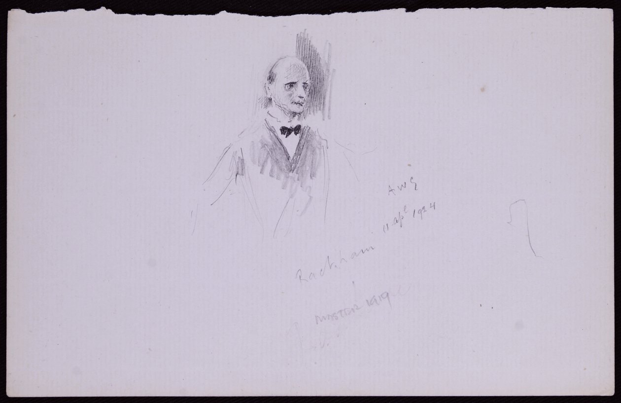 Portret Arthura Rackhama autorstwa Francis Wilfred Lawson
