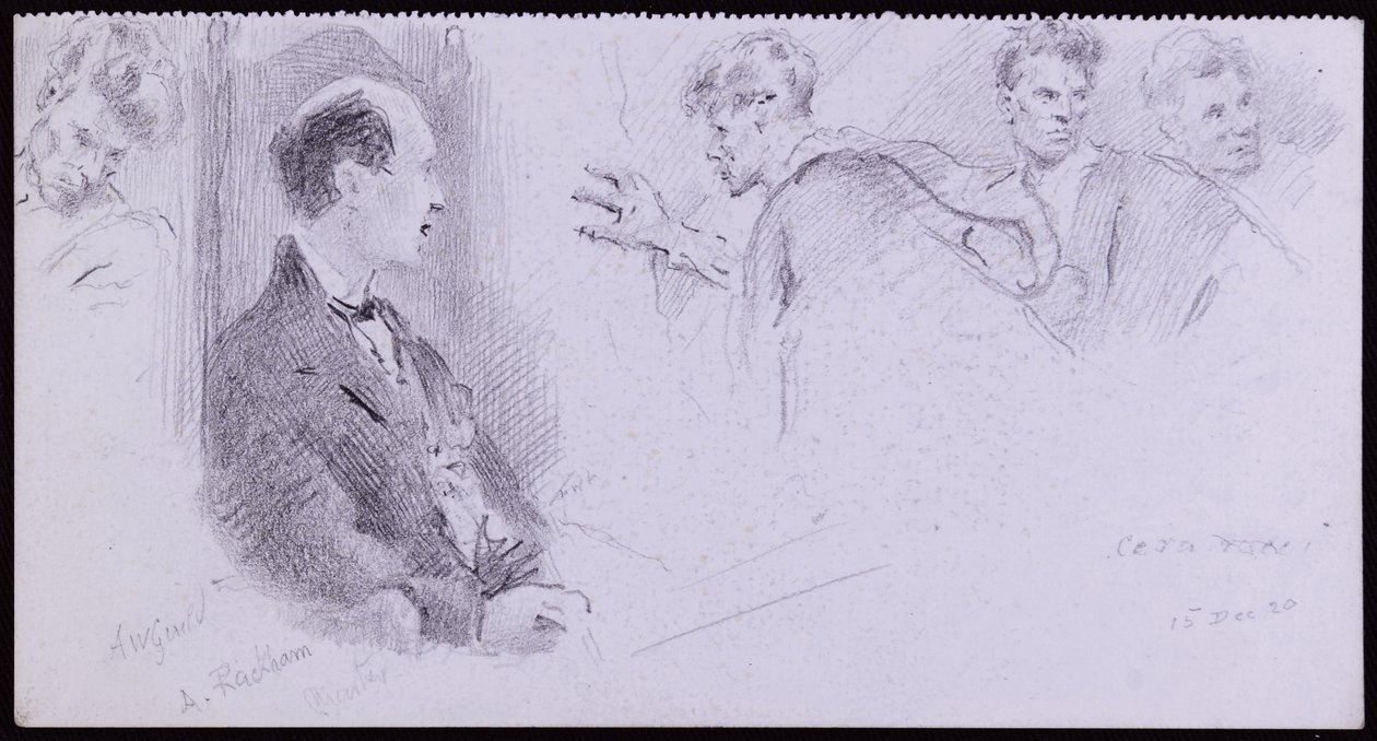Portret Arthura Rackhama autorstwa Francis Wilfred Lawson