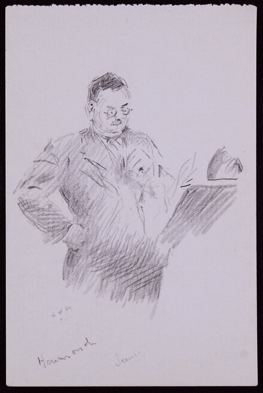 Portret Aubreya Hammonda, ok. 1934 (ołówek na papierze) autorstwa Francis Wilfred Lawson