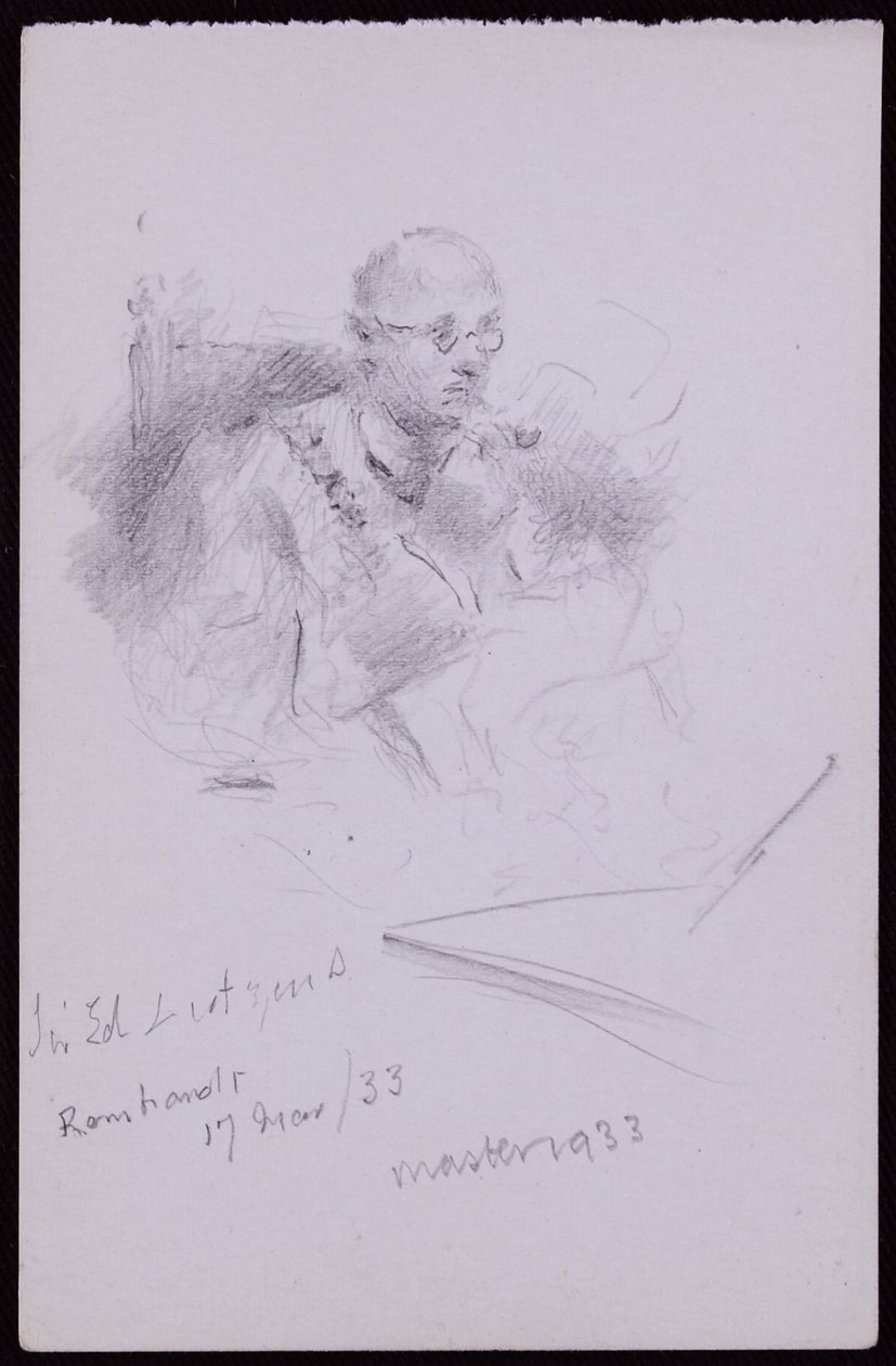 Portret Edwina Lutyensa autorstwa Francis Wilfred Lawson