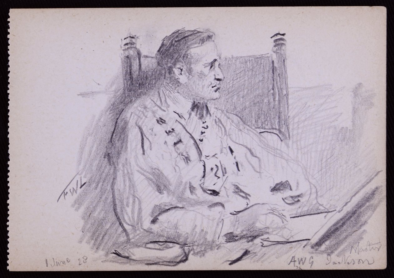 Portret Ernesta Jacksona autorstwa Francis Wilfred Lawson