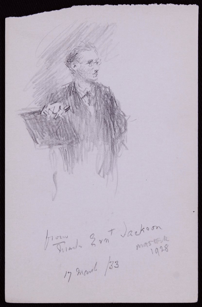 Portret Ernesta Jacksona autorstwa Francis Wilfred Lawson