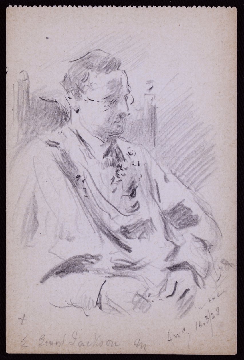 Portret Ernesta Jacksona autorstwa Francis Wilfred Lawson