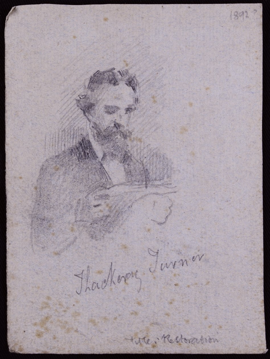 Portret H Thackeraya Turnera, ok. 1900 (ołówek na papierze) autorstwa Francis Wilfred Lawson