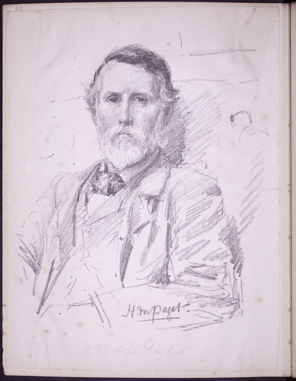 Portret Hope-Pinker HR, ok. 1900 (ołówek na papierze) autorstwa Francis Wilfred Lawson