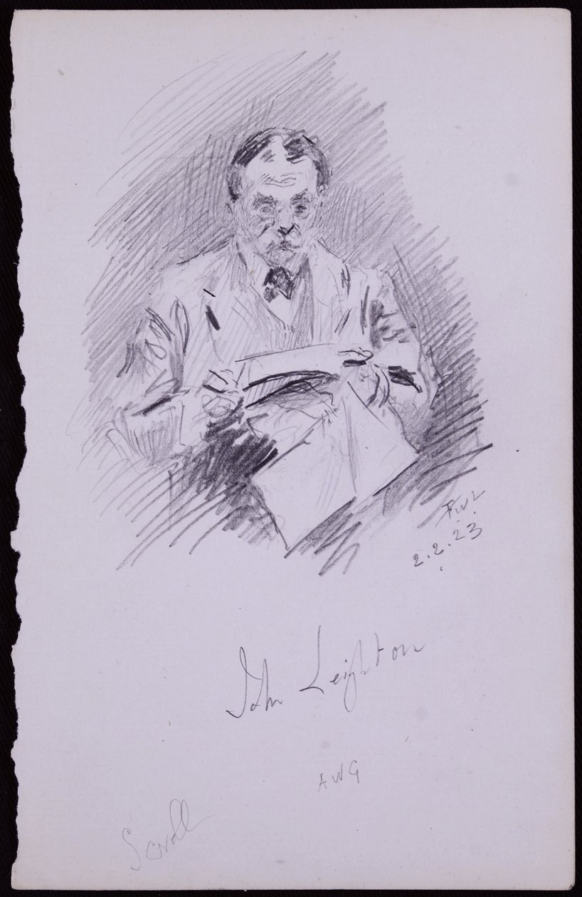 Portret Johna Leightona autorstwa Francis Wilfred Lawson