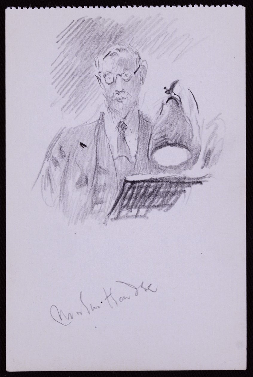 Portret Martina Hardiego, ok. 1931 (ołówek na papierze) autorstwa Francis Wilfred Lawson