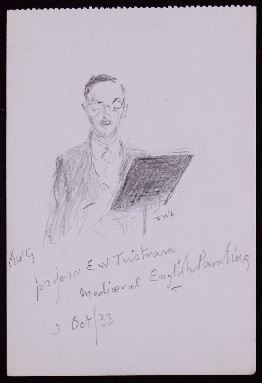 Portret profesora EW Tristrama autorstwa Francis Wilfred Lawson