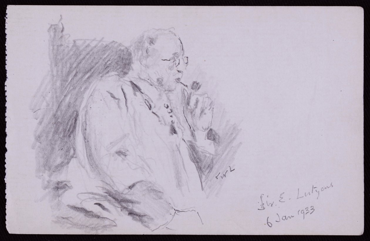 Portret Sir Edwina Lutyensa autorstwa Francis Wilfred Lawson