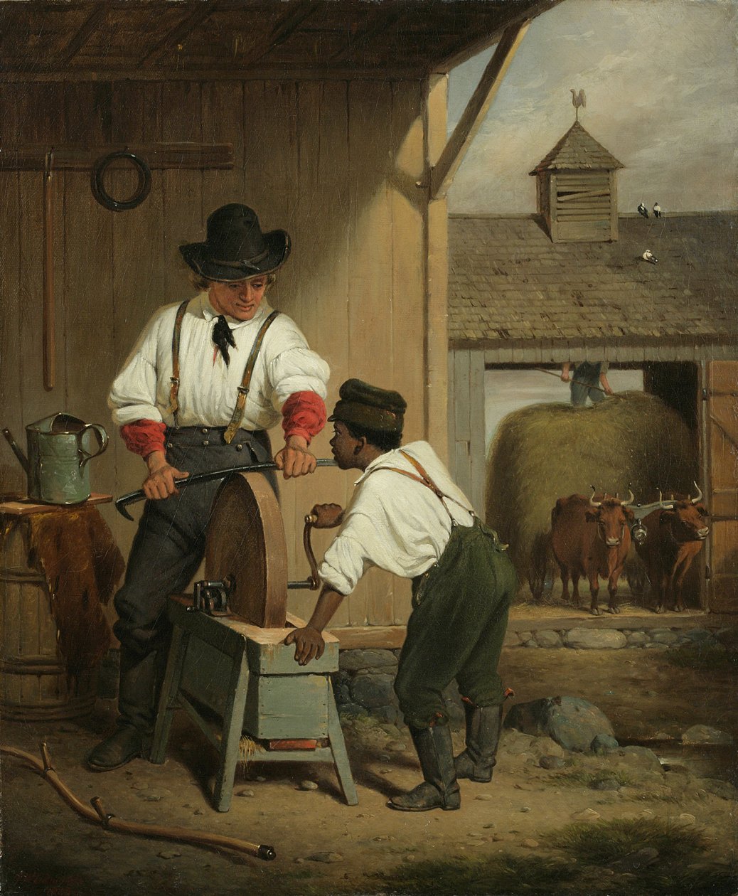 Młynek do kos, 1856 autorstwa Francis William Edmonds
