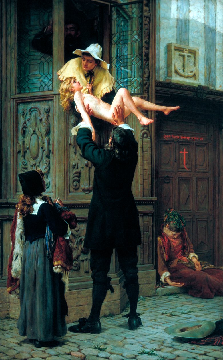 „Ocaleni z zarazy”, 1898 autorstwa Francis William Topham