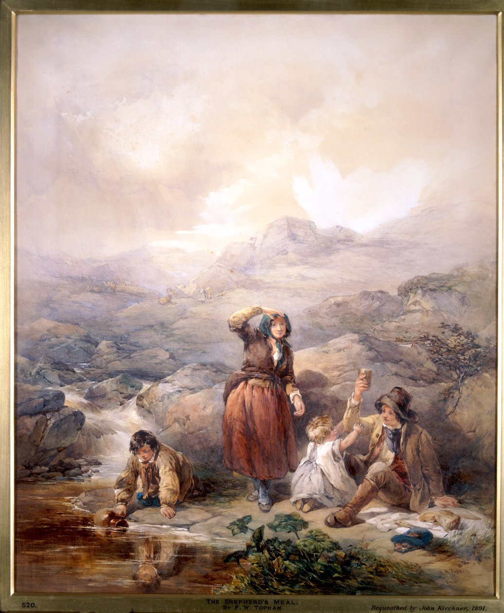 „Posiłek pasterza”, 1844 autorstwa Francis William Topham