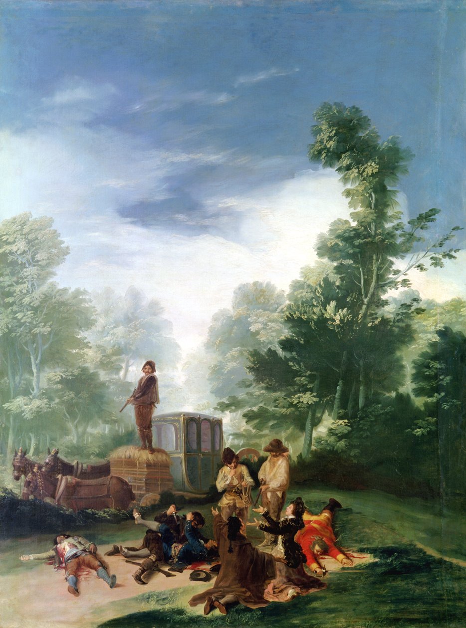 Atak na trenera, 1787 autorstwa Francisco de Goya