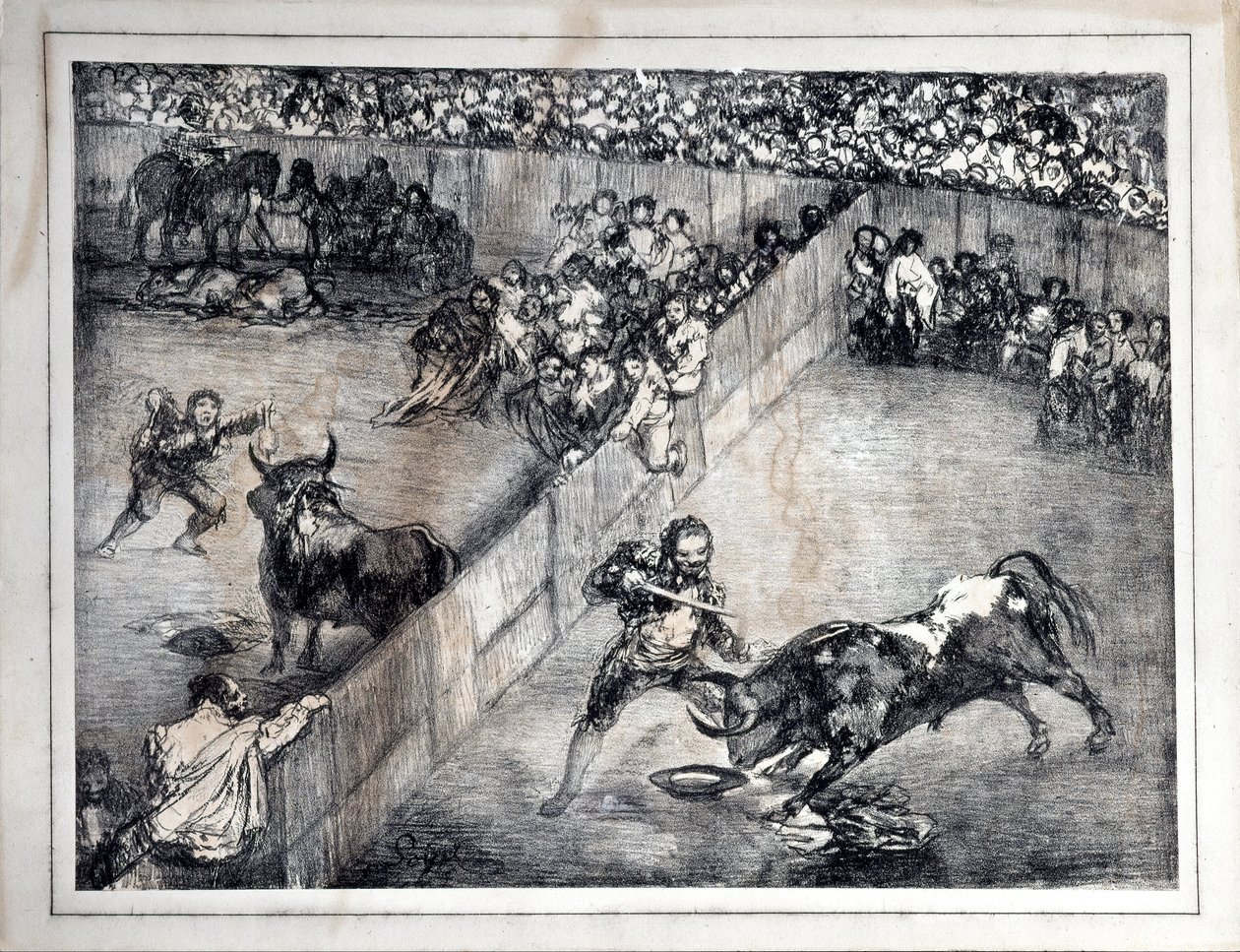 Bullfing w podzielonym pierścieniu autorstwa Francisco de Goya