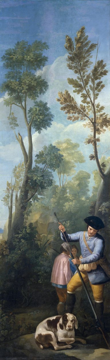 Hunter ładuje swoją strzelbę autorstwa Francisco de Goya