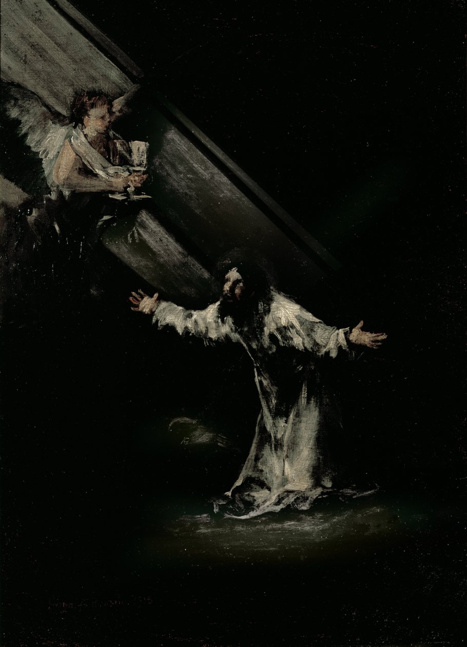 Чидун уулан дээрх Христ, 1819 (модны тос)поли autorstwa Francisco de Goya
