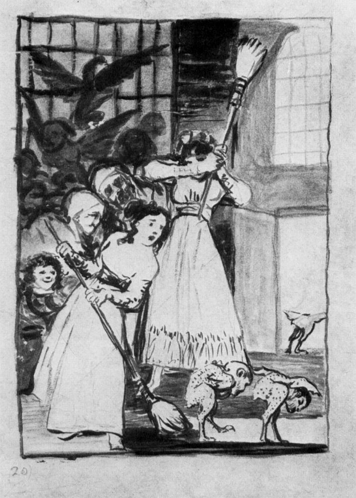 Rysunek przygotowawczy 1 Kaprys autorstwa Francisco de Goya