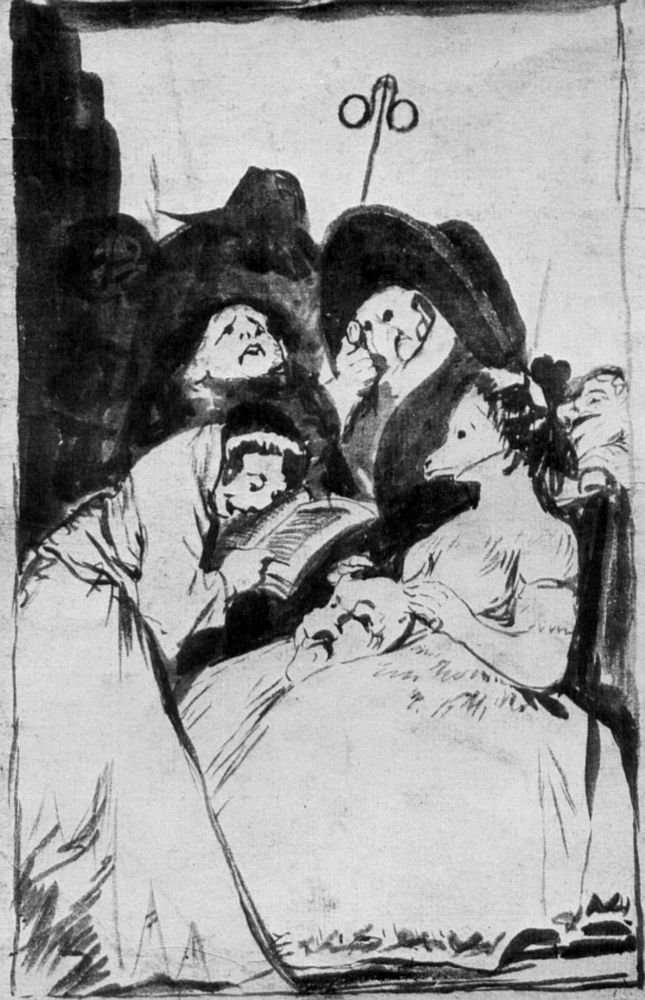 Caprice rysunek przygotowawczy 1 autorstwa Francisco de Goya